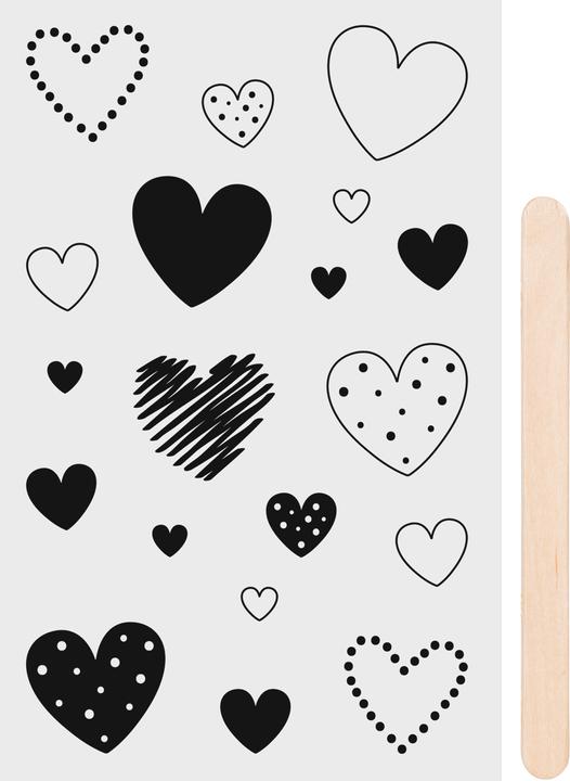 Immagine prodotto Heyda Adesivo scratch-off "Cuori", nero