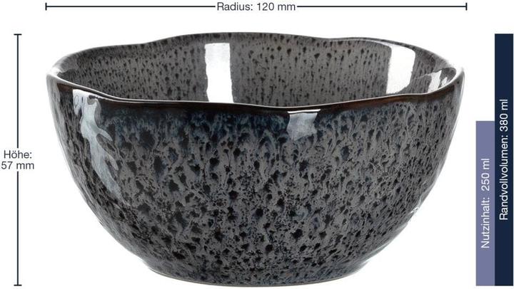 Produktbild Leonardo Dessert-Schale Matera 6 Stück, Anthrazit (13.5 x 14 x 21 cm)