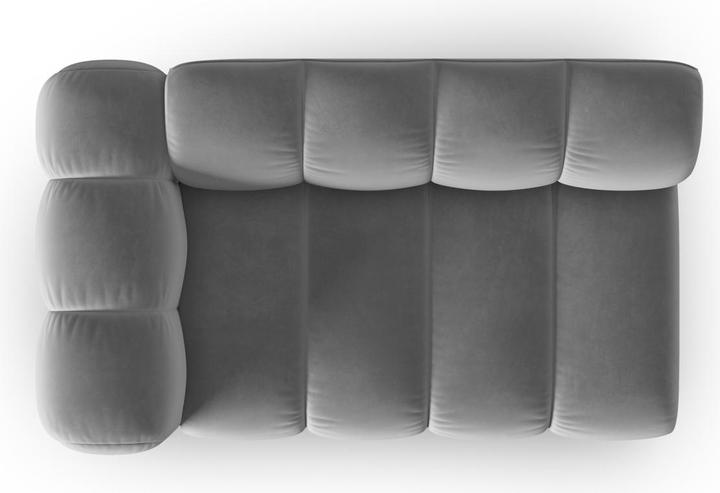 Actual product image Micadoni Velvet Left Modular Sofa, "Lupine", 2 Seats, 145x95x70Made in Europe (2 person sofa, 3-seater, 4-seater)