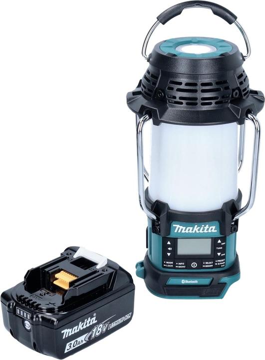 Produktbild Makita DMR 056 F1 Akku Radio 18 V FM DAB+ mit Laterne 360° Taschenlampe IP65 + 1x Akku 3,0 Ah - (FM, DAB+, AM, Bluetooth)
