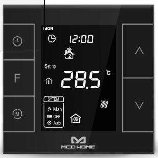 Image du produit MCO Home - Thermostat MH7 pour chauffage électrique (avec capteur d'humidité) version 2