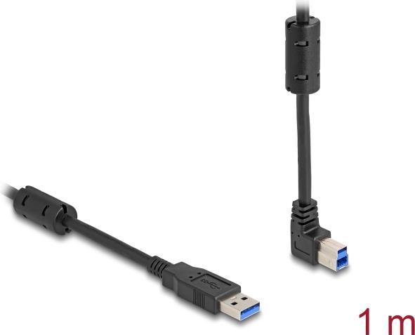 Image du produit Delock Câble USB 5 Gbps type A mâle vers type B mâle 90° o (1 m, USB 3.2 Gen 1)