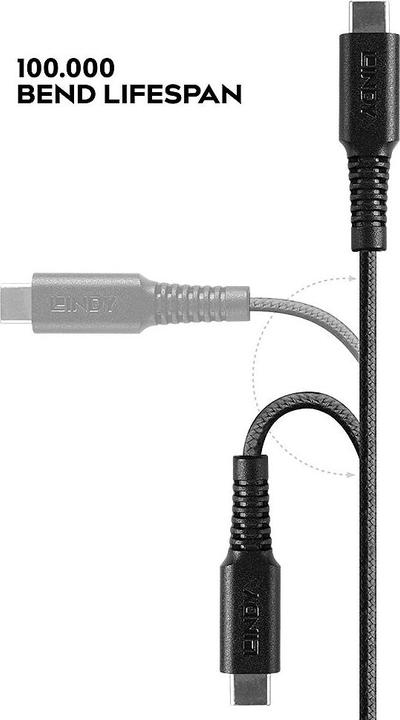 Produktbild Lindy verstärktes USB Typ C an Lightning Ladekabel (3 m, USB 2.0)