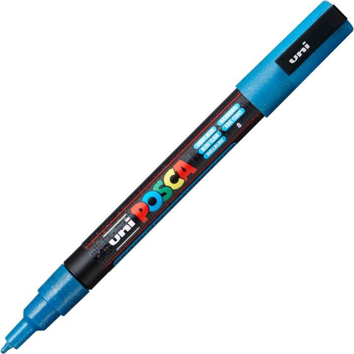 Produktbild Posca Fine Marker PC-3M (Glitter Hellblau, 1.30 mm, 1 x)