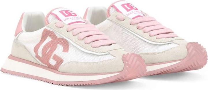 Immagine prodotto Dolce & Gabbana dragon sneakers in mixed materials white and pink color (40)