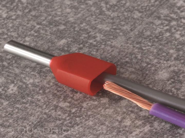 Produktbild Quadrios 22C434 Zwillings-Aderendhülse 0.75 mm² Teilisoliert Grau 1 Set