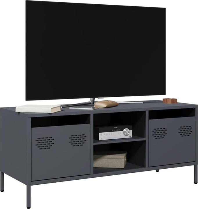 Produktbild VidaXL TV Schrank Fernsehtisch Fernsehschrank Lowboard TV Möbel Anthrazit Stahl