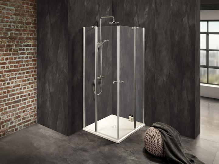 Produktbild Dusbad Duschkabine/ Duschabtrennung Vital 2 4tlg Pendeltür an Festteil / Eckdusche (75 cm, 75 cm, 202.50 cm)