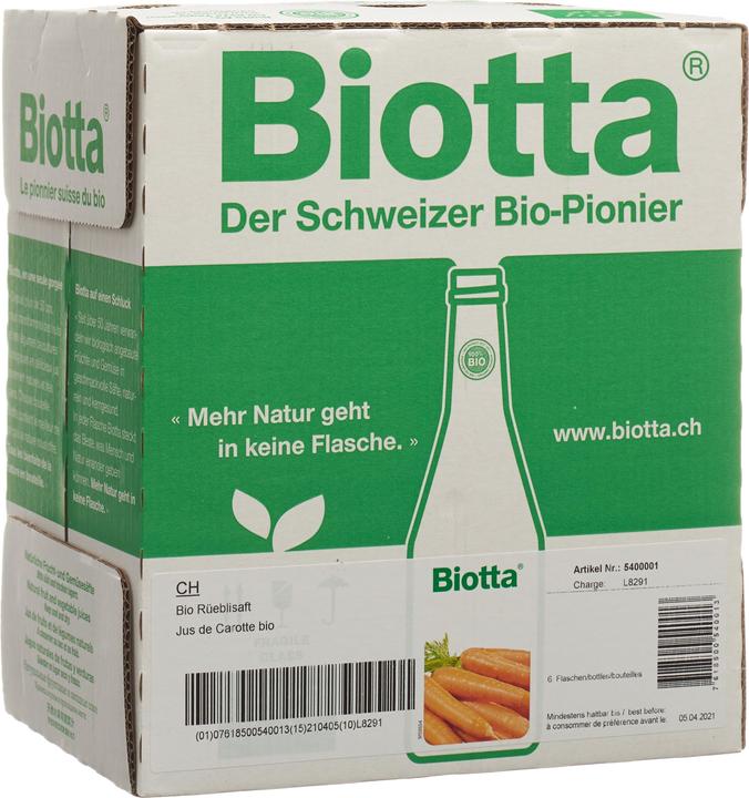 Immagine prodotto Biotta Karotte (6 x 50 cl)