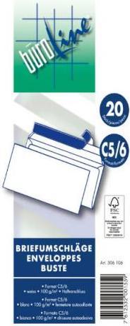 Actual product image BüroLine Envelope (C5, C6, 20 x)