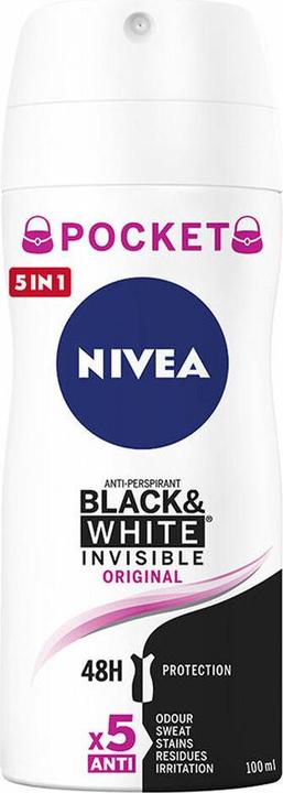 Actual product image NIVEA Invisible Spray for Black & White Original Pocket (Spray, 100 ml)