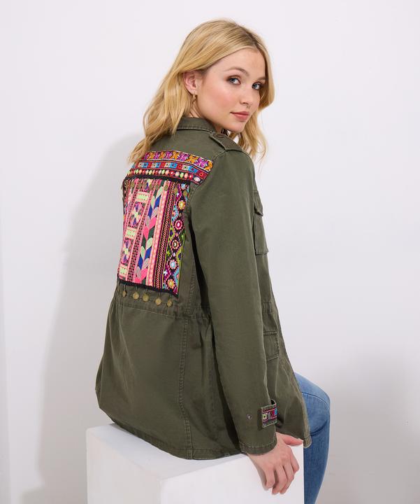 Actual product image Joe Browns Embroidered Oversized Khaki Jacket (42)