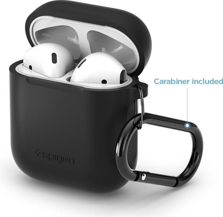 Image du produit Spigen Custodia Silicone Fit Airpods Black (Sac pour écouteurs)