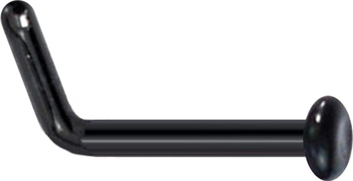 Star Piercing Nasenstecker gewinkelt schwarz mit Teller (ohne Messing, Glas)