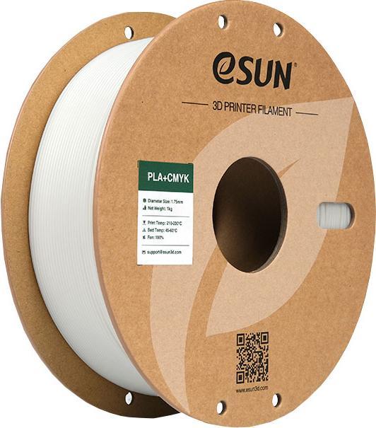 Actual product image eSUN PLA+ Weiss CMYK Filament Hueforge 1.75mm 1Kg (PLA+, 1.75 mm, 1000 g, White)