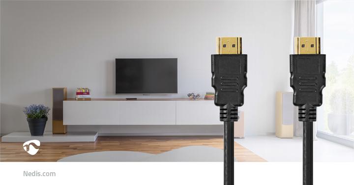 Produktbild Nedis Ultrahochgeschwindigkeit 2m HDMI-Kabel mit Ethernet, vergoldet (Schwarz) unterst&uumltzt: 8K bei 60H (2 m, HDMI)