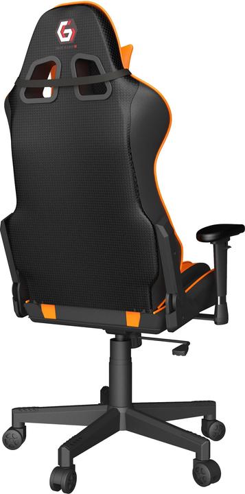 Actual product image Gembird GC-SCORPION-04X Gaming chair "SCORPION", black and orange, fabric chair with orange art...