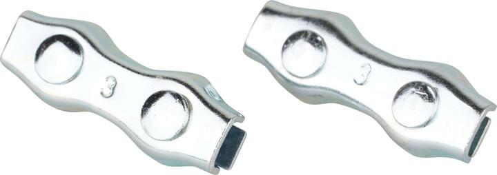 Mamutec Verzinkt Klemme Duplex 3 mm 2 Stk.