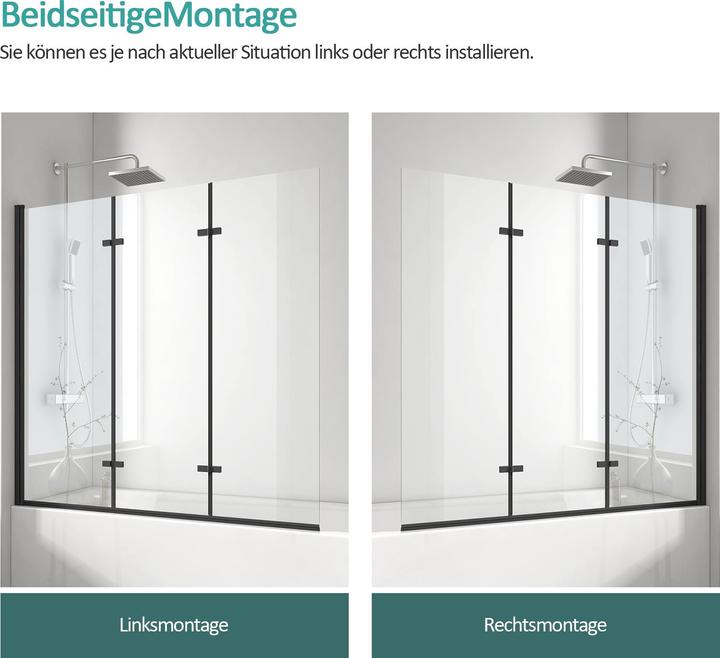 Produktbild Emke Badewannenaufsatz (120 cm, 120 cm, 140 cm)