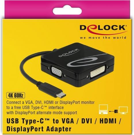 Produktbild Delock USB-C zu (VGA, DVI, HDMI, DP, 10 cm)