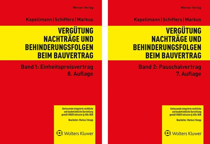 Produktbild Vergtung, Nachtrge und Behinderungsfolgen beim Bauvertrag (Deutsch, Jochen Markus, Klaus D. Kapellmann, Karl-Heinz Schiffers, 2024)