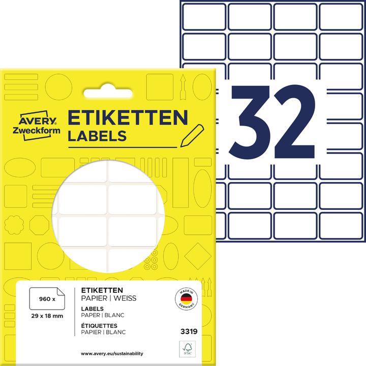 Actual product image Avery Vielzweck-Etiketten