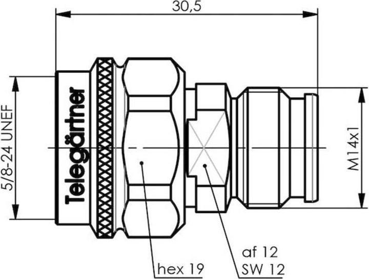 Produktbild Telegärtner J01027A0034 J01027A0034 N-Adapter N-Stecker - 1St.