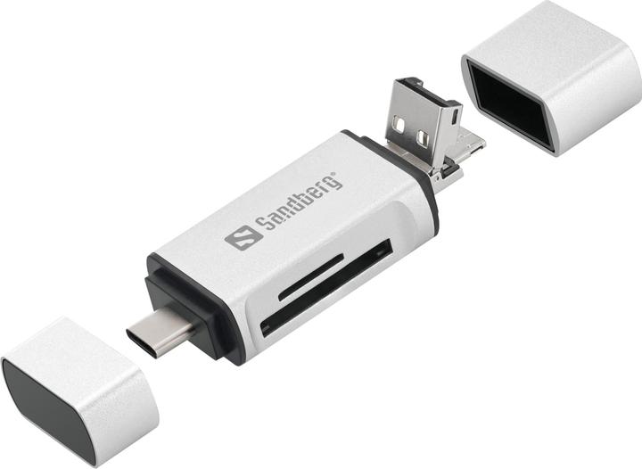 Produktbild Sandberg Card Reader USB-C+USB+MicroUSB (USB, Micro USB, USB-C)