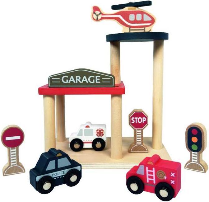 Produktbild Egmont Holzgarage mit Fahrzeugen