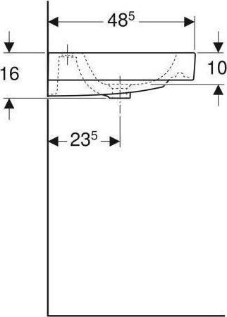 Produktbild Geberit Doppelwaschtisch iCon 120 cm wei 124020000 (485 mm, 1200 mm)