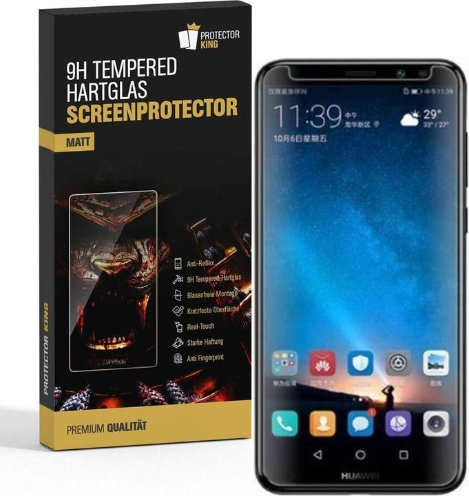 Produktbild Protectorking 2x Echtes Tempered 9H Panzerhartglas Matt Entspiegelt (2 Stück, Huawei Mate 10 Lite)