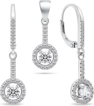 Immagine prodotto Brilio Argento - Set di ciondoli e orecchini di lusso in argento SET199W