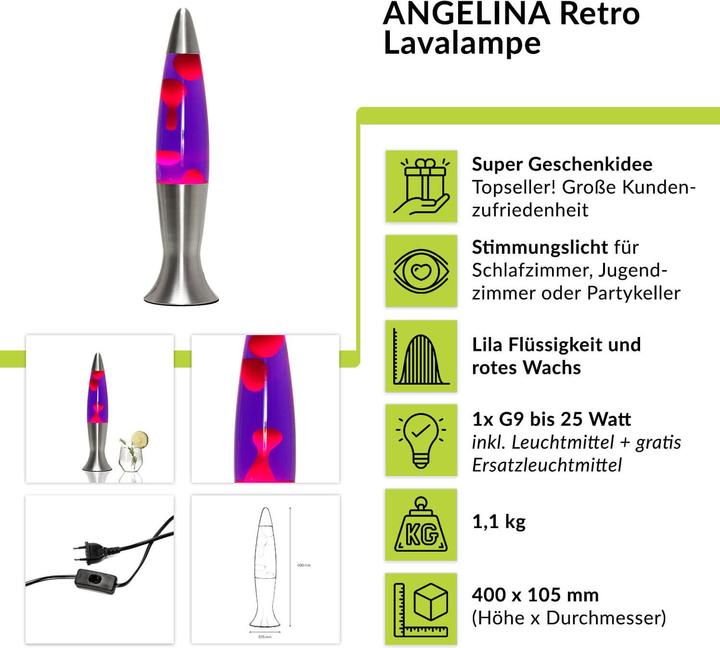 Image du produit Licht-Erlebnisse Angelina (210 lm, G9)