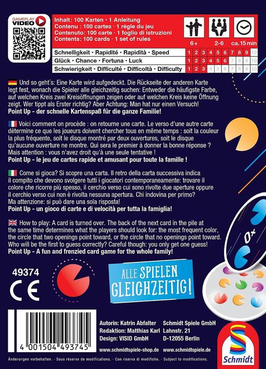 Produktbild Schmidt Spiele Point Up (mult) (Italienisch, Deutsch, Englisch, Französisch)