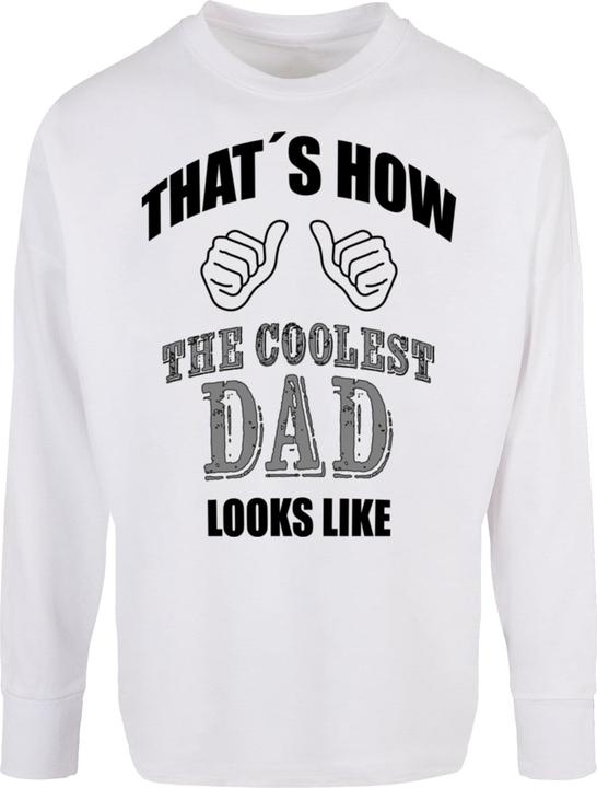 Immagine prodotto Merchcode Coolest Dad - manica lunga con taglio oversize - 115107 (XL)
