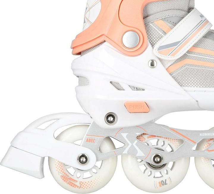 Actual product image Nils NH18190 2in1 WHITE AND PINK SIZE M. S(29-33) INLINE SKATES WITH DIM. TUL. ICE HOCKEY EXTREME (29, 30, 31, 32, 33)
