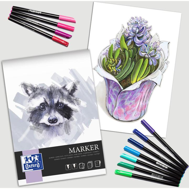 Image du produit Oxford Markerblock (A3, Blanc, Couverture souple)