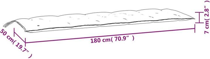 Produktbild VidaXL Gartenbank-Auflagen 2 Stk. O x ford-Gewebe (180 x 50 x 7 cm)