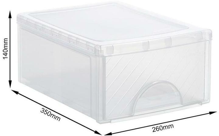 Image du produit Rotho Boîte à tiroirs 3 pièces, Transparent (35 x 14.5 x 25.5 cm, 38.70 l)