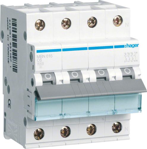 Hager MBN616 Elektrische schakelaar 4P