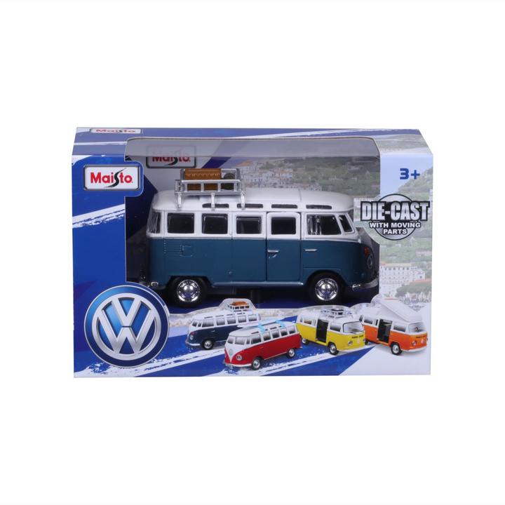 Actual product image Maisto 1:36 car model VW Van Samba, assorted, 21237