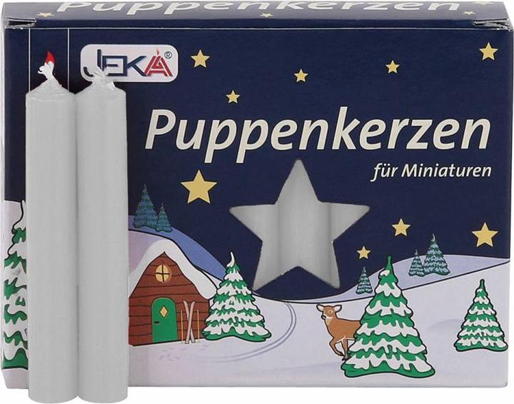 Produktbild Magni Weihnachtspyramide Hochwertige Puppenkerzen weiss - 1,0 cm Durchmesser - Erzgebirge - Müller Klei (20 Stk.)
