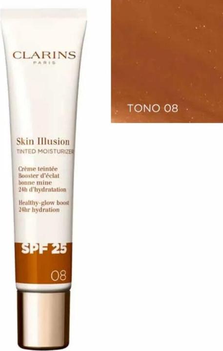 Actual product image Clarins Skin Illusion Tinted Moisturizer Spf 25 08 40ml (08)