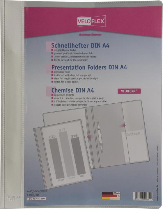 Produktbild Veloflex Schnellhefter VELOFORM® A4 weiss (A4, 1 x)