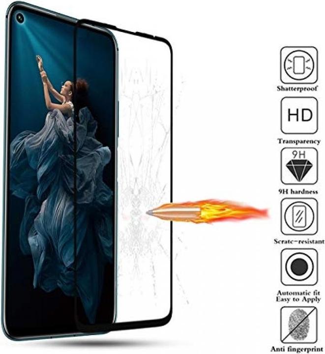 Actual product image Screenguard Honor 20 Pro Full Screen Protective Glass Film 2.5D 9H (1 Piece, Honor 20 Pro)
