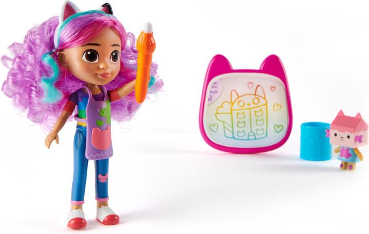 Immagine prodotto Spin Master Gabby's Dollhouse, set di gioco Deluxe Crea con Gabby Arcobaleno, bambola e accessori, con lavagnett