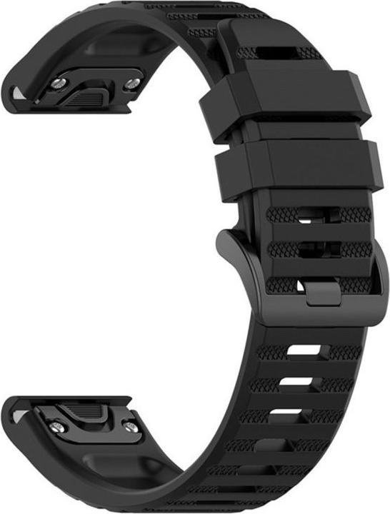 Image du produit Fixed Silicone rem til Garmin QuickFit 22 mm Sort