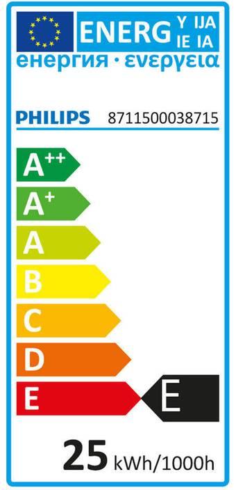 Energy Label Philips Oven lamp T25 (E14, 26 W, 172 lm, 1 x, E)