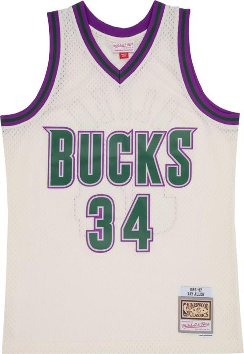 Mitchell & Ness Swingman Jersey Milwaukee Bucks OFF-WHITE Ray Allen - XL (XL)