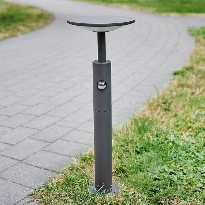 Image du produit Lucande Fenia LED Lampe de jardin H60 w/Sensor Anthracite (900 lm, IP54)